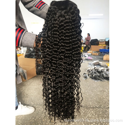 Wholesale Cheap Raw Indian Virgin Kinky Curly Human Hair Hd Full Lace Frontal Wig Natural Human Hair Transparent Lace Front Wig